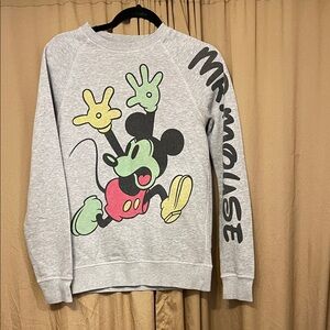 Unisex H&M Disney Gray Mickey Mouse Crewneck Sweater